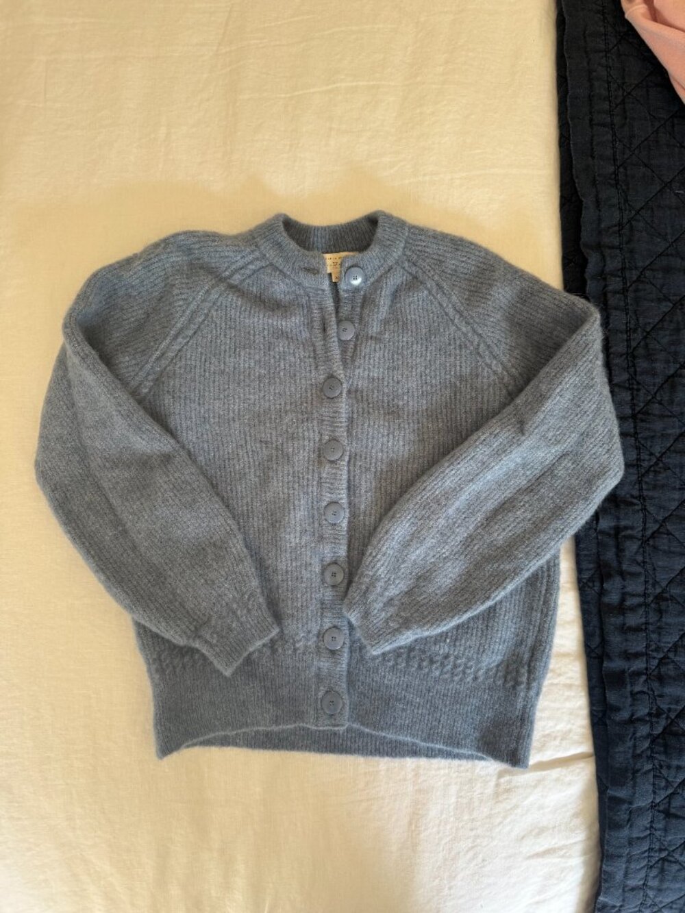 Sezane Othello Cardigan Ice Blue - Size XS